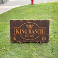 Custom Ranch Logo Engraved Walnut Cutting Board