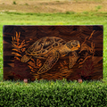 Sea Turtle Engraved Walnut Cutting Board – Coastal Design