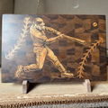 Custom Baseball Engraved Walnut Cutting Board