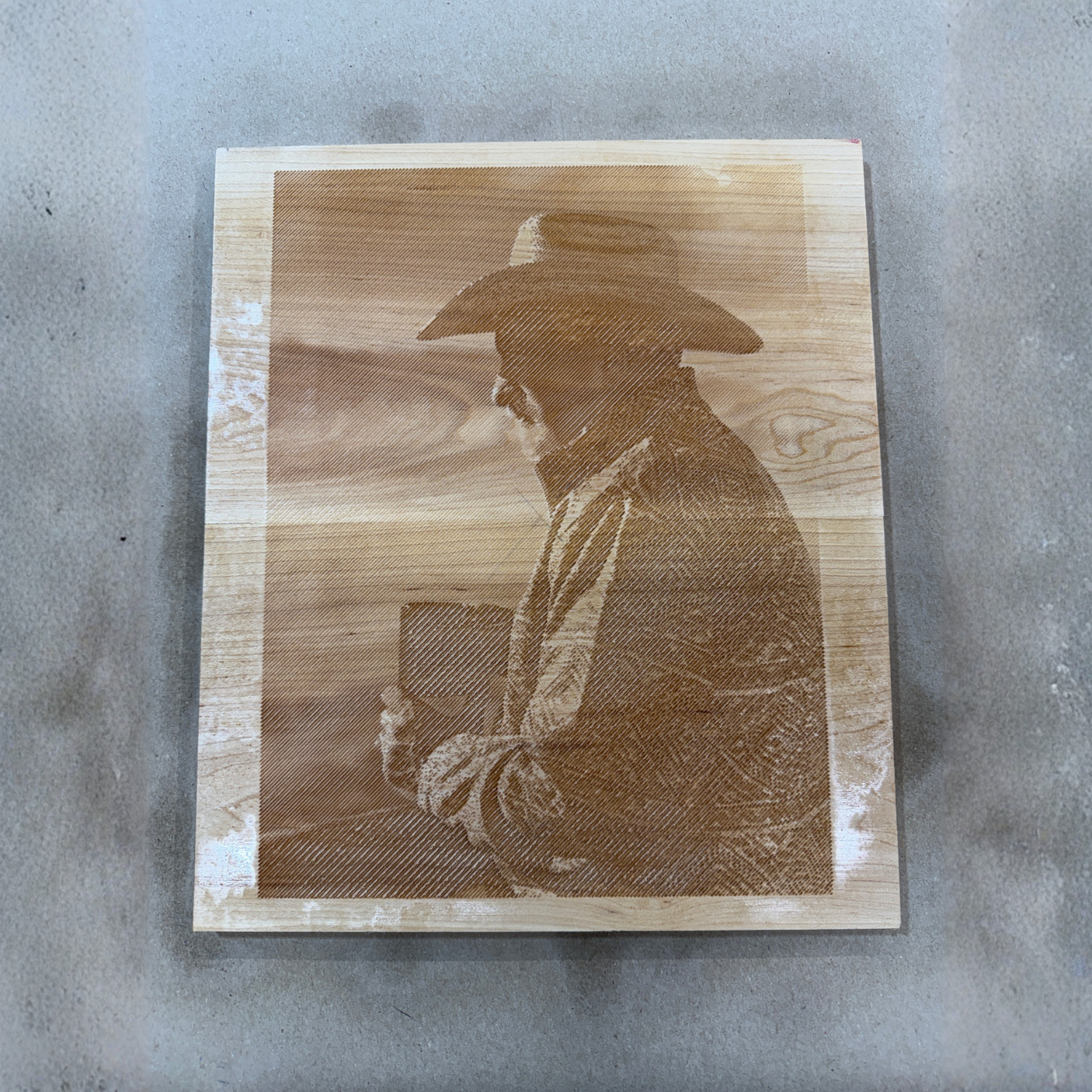 Custom Photo Engraved Hardwood Cutting Board