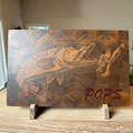 Personalized Fishing Engraved Walnut Cutting Board