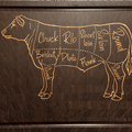 Beef Cut Diagram Engraved Walnut End Grain Cutting Board
